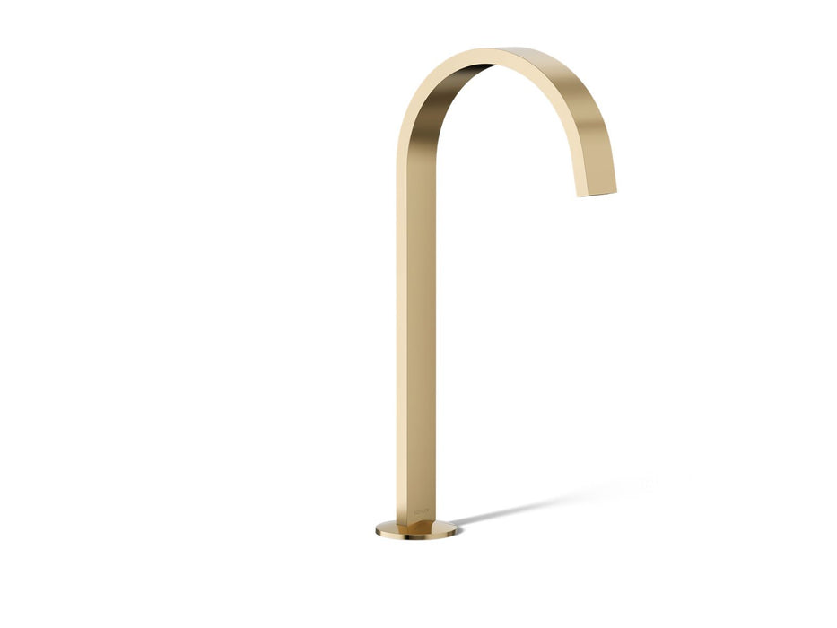 KOHLER K-77966 Components Bathroom Sink Faucet Spout with Ribbon Design, 1.2 GPM, vibrant french gold
