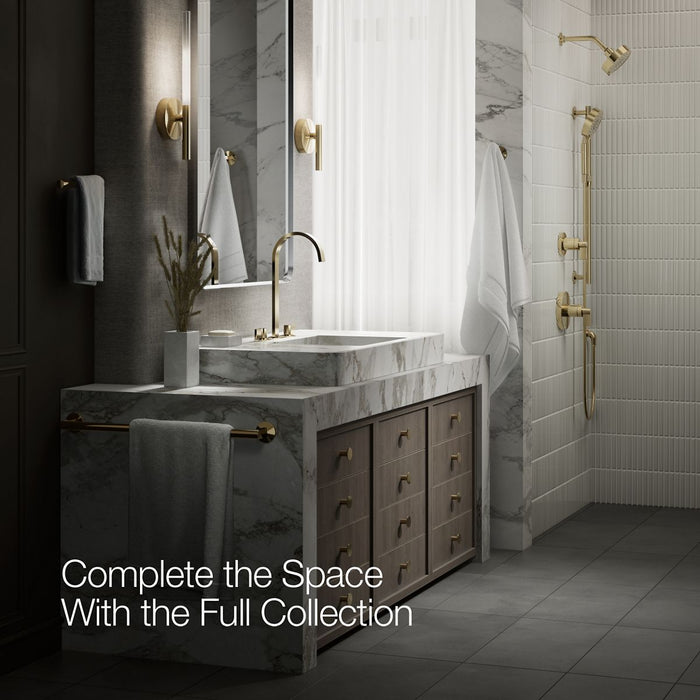 KOHLER K-77966 Components Bathroom Sink Faucet Spout with Ribbon Design, 1.2 GPM, vibrant french gold - view 4