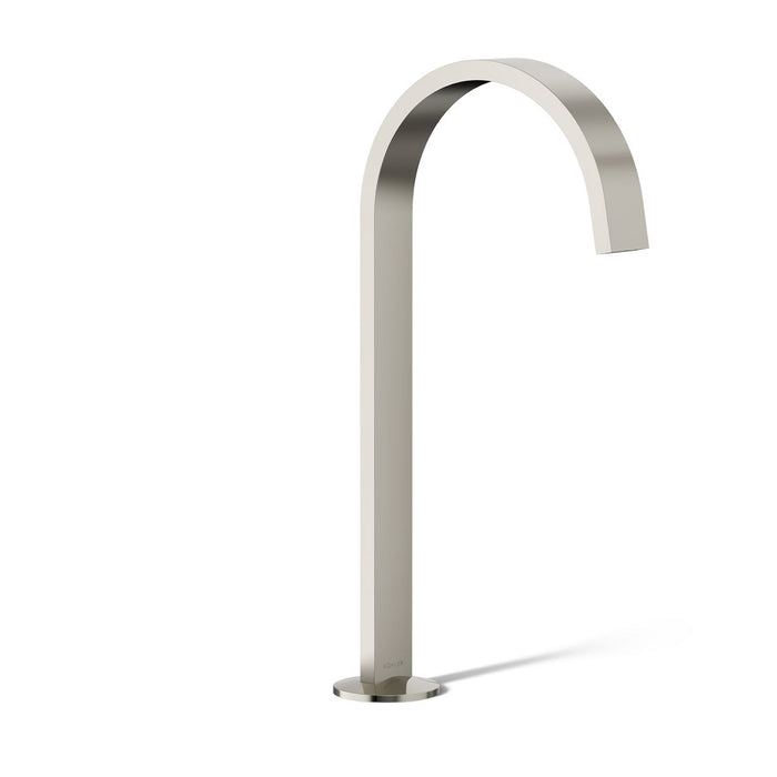 KOHLER K-77966 Components Bathroom Sink Faucet Spout with Ribbon Design, 1.2 GPM, vibrant polished nickel - view 5
