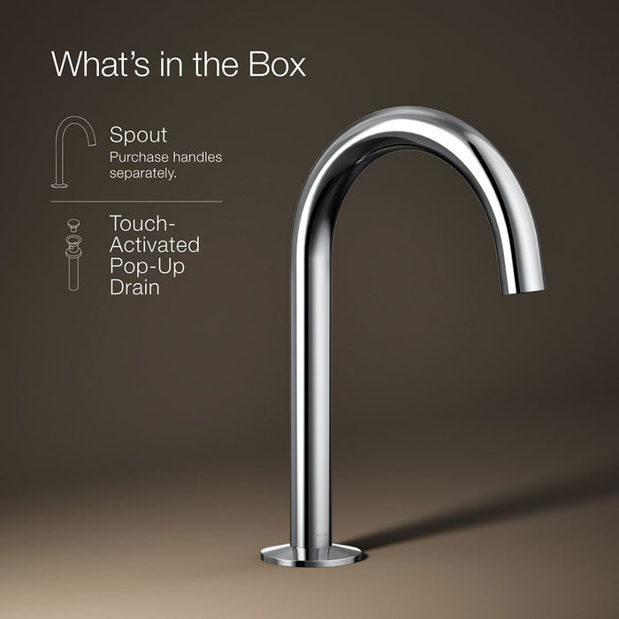 KOHLER K-77967 Components Bathroom sink faucet spout with Tube design, 1.2 gpm