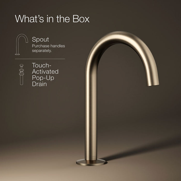 KOHLER K-77967 Components Bathroom sink faucet spout with Tube design, 1.2 gpm