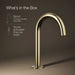 KOHLER K-77967 Components Bathroom sink faucet spout with Tube design, 1.2 gpm, vibrant french gold - view 5