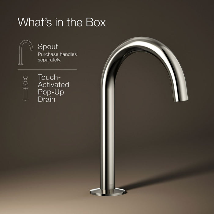 KOHLER K-77967 Components Bathroom sink faucet spout with Tube design, 1.2 gpm