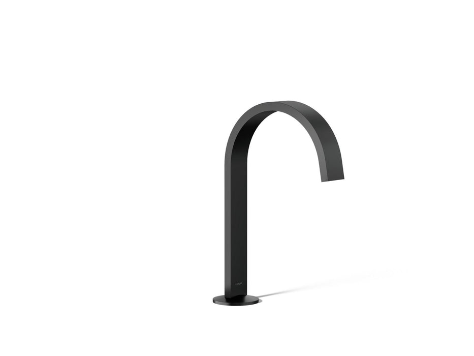 KOHLER K-77968 Components Bathroom sink faucet spout with Ribbon design, 1.2 gpm, matte black