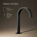 KOHLER K-77968 Components Bathroom sink faucet spout with Ribbon design, 1.2 gpm, matte black - view 5