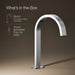 KOHLER K-77968 Components Bathroom sink faucet spout with Ribbon design, 1.2 gpm, polished chrome - view 5