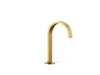 KOHLER K-77968 Components Bathroom sink faucet spout with Ribbon design, 1.2 gpm, vibrant brushed moderne brass