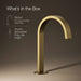 KOHLER K-77968 Components Bathroom sink faucet spout with Ribbon design, 1.2 gpm, vibrant brushed moderne brass - view 5