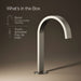 KOHLER K-77968 Components Bathroom sink faucet spout with Ribbon design, 1.2 gpm, vibrant brushed nickel - view 5