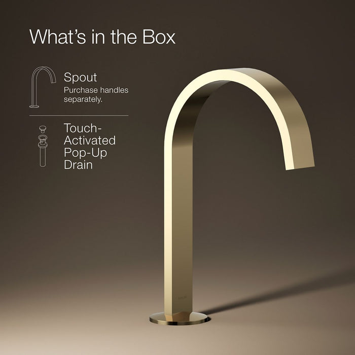 KOHLER K-77968 Components Bathroom sink faucet spout with Ribbon design, 1.2 gpm