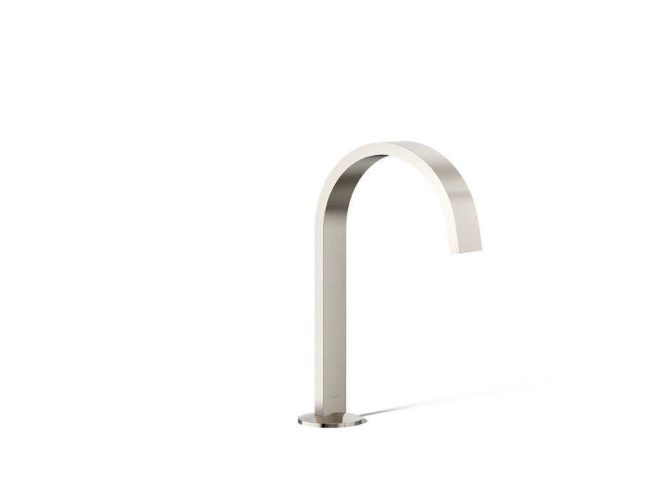 KOHLER K-77968 Components Bathroom sink faucet spout with Ribbon design, 1.2 gpm, vibrant polished nickel