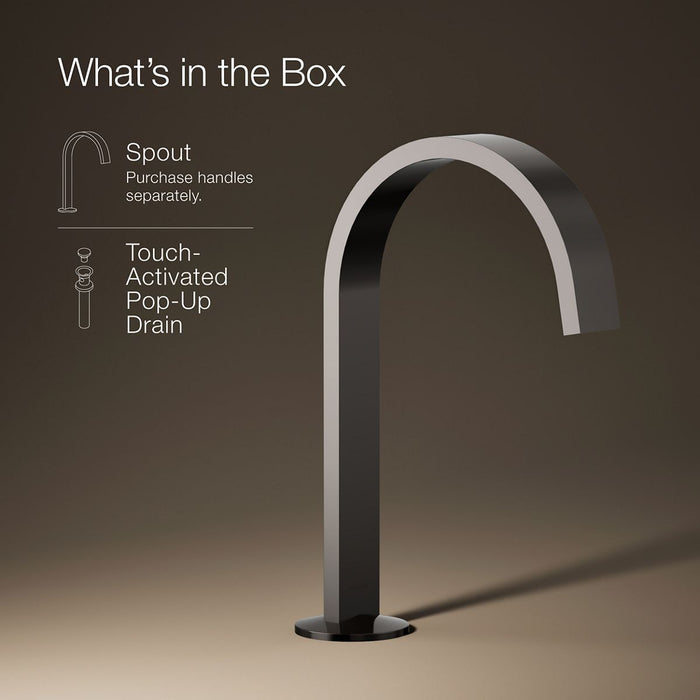 KOHLER K-77968 Components Bathroom sink faucet spout with Ribbon design, 1.2 gpm