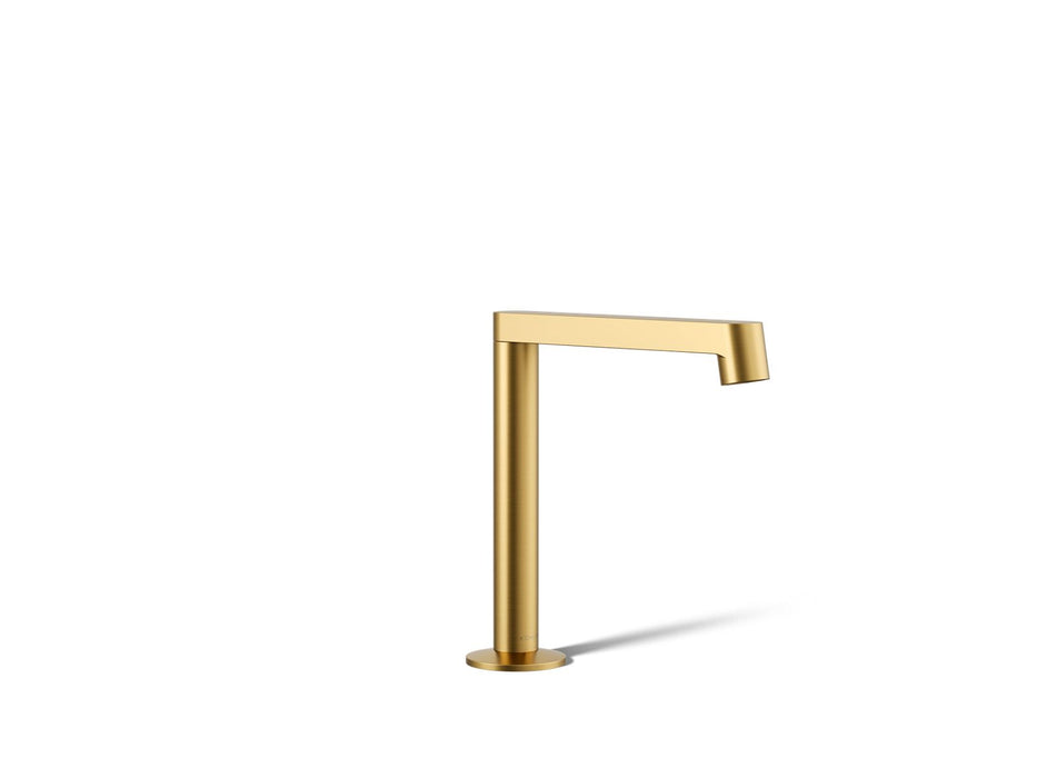 KOHLER K-77969 Components Bathroom sink faucet spout with Row design, 1.2 gpm, vibrant brushed moderne brass