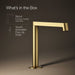 KOHLER K-77969 Components Bathroom sink faucet spout with Row design, 1.2 gpm, vibrant brushed moderne brass - view 5
