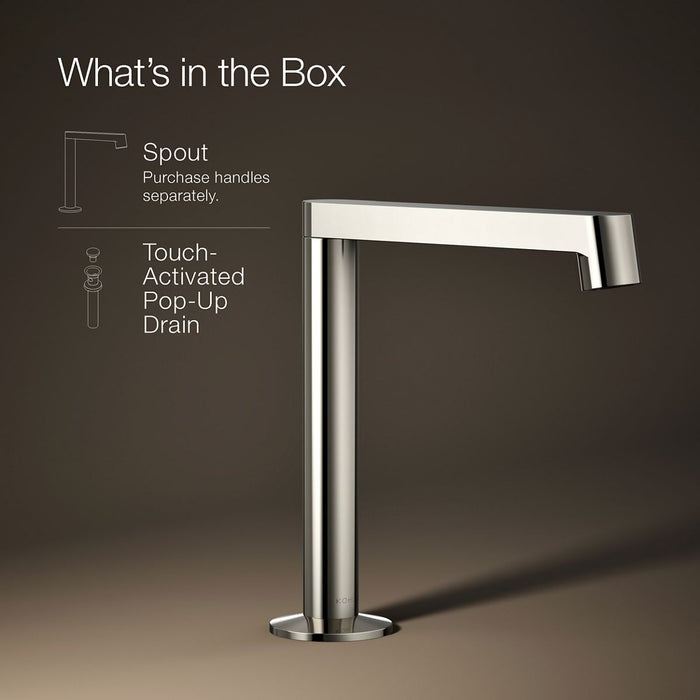 KOHLER K-77969 Components Bathroom sink faucet spout with Row design, 1.2 gpm