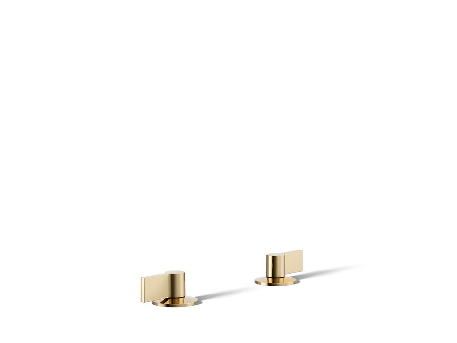 KOHLER K-77974-4 Components Lever bathroom sink faucet handles, vibrant french gold