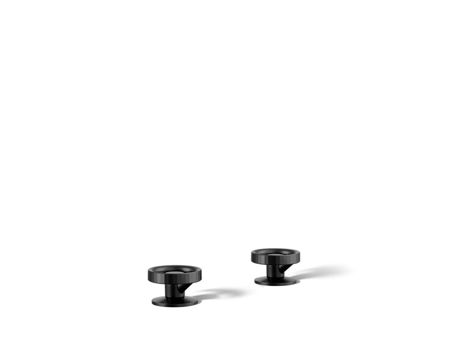 KOHLER K-77974-9 Components Industrial bathroom sink faucet handles, matte black