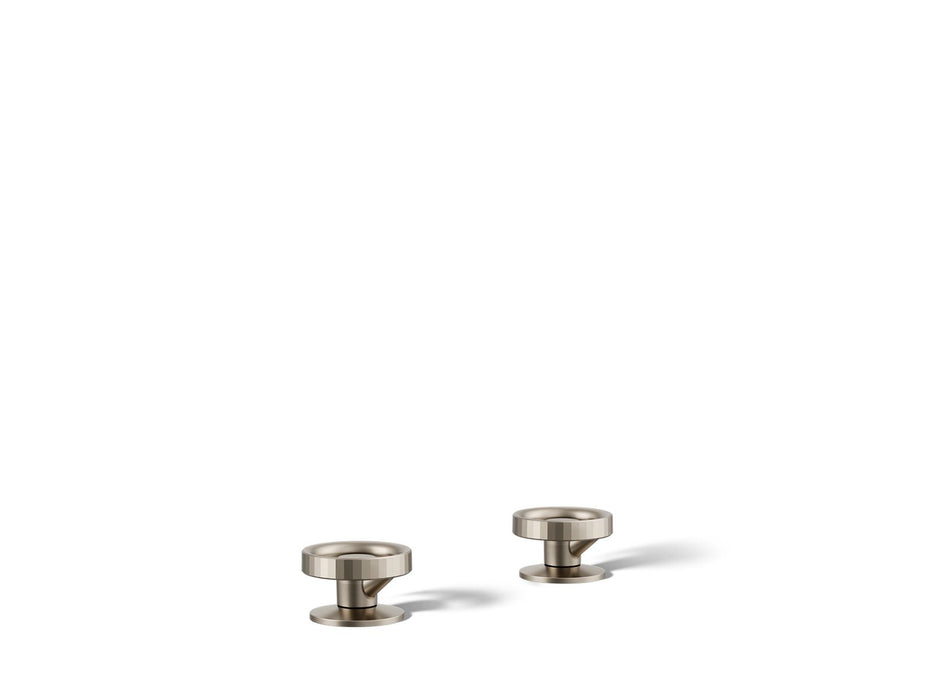 KOHLER K-77974-9 Components Industrial bathroom sink faucet handles, vibrant brushed nickel