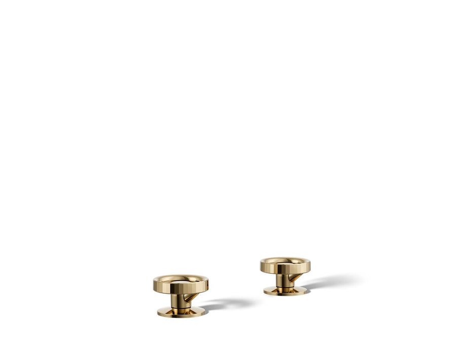 KOHLER K-77974-9 Components Industrial bathroom sink faucet handles, vibrant french gold