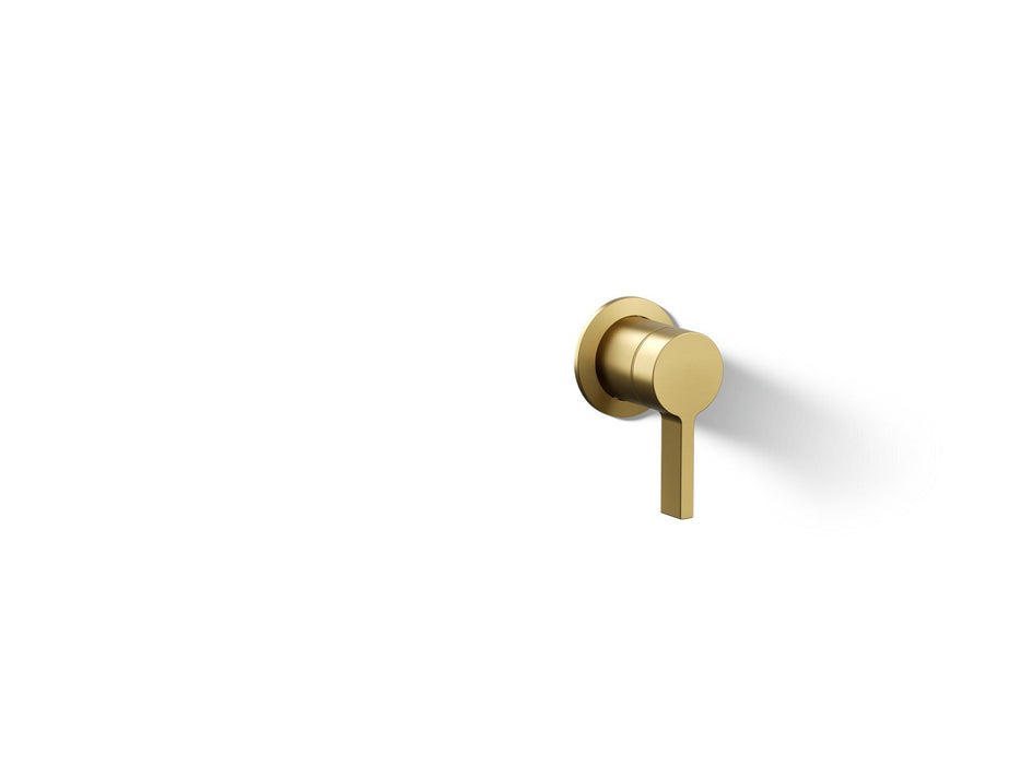 KOHLER K-77980-4 Components Wall-mount bathroom sink faucet handle, vibrant brushed moderne brass