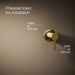 KOHLER K-77980-4 Components Wall-mount bathroom sink faucet handle, vibrant brushed moderne brass - view 3