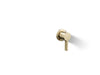 KOHLER K-77980-4 Components Wall-mount bathroom sink faucet handle, vibrant french gold