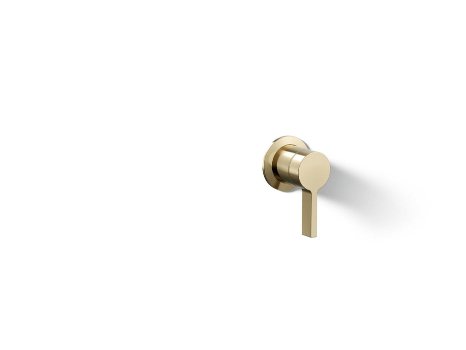 KOHLER K-77980-4 Components Wall-mount bathroom sink faucet handle, vibrant french gold