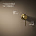 KOHLER K-77980-4A Components Wall-mount bathroom sink faucet handle, vibrant brushed moderne brass - view 3