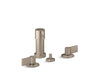 KOHLER K-77983-4 Components Widespread bidet faucet with Lever handles, vibrant brushed bronze