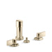 KOHLER K-77983-4 Components Widespread bidet faucet with Lever handles, vibrant french gold