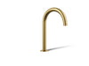 KOHLER K-77985 Components Deck-mount bath spout with Tube design, vibrant brushed moderne brass