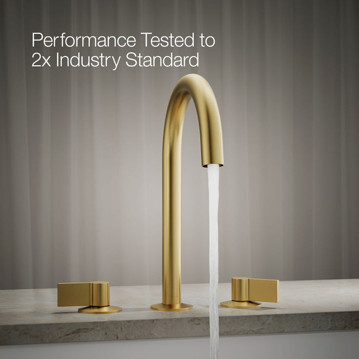 KOHLER K-77985 Components Deck-mount bath spout with Tube design, vibrant brushed moderne brass - view 3