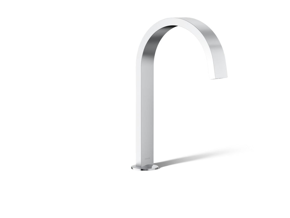 KOHLER K-77986 Components Deck-mount bath spout with Ribbon design, polished chrome