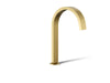 KOHLER K-77986 Components Deck-mount bath spout with Ribbon design, vibrant brushed moderne brass