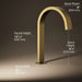 KOHLER K-77986 Components Deck-mount bath spout with Ribbon design, vibrant brushed moderne brass - view 4