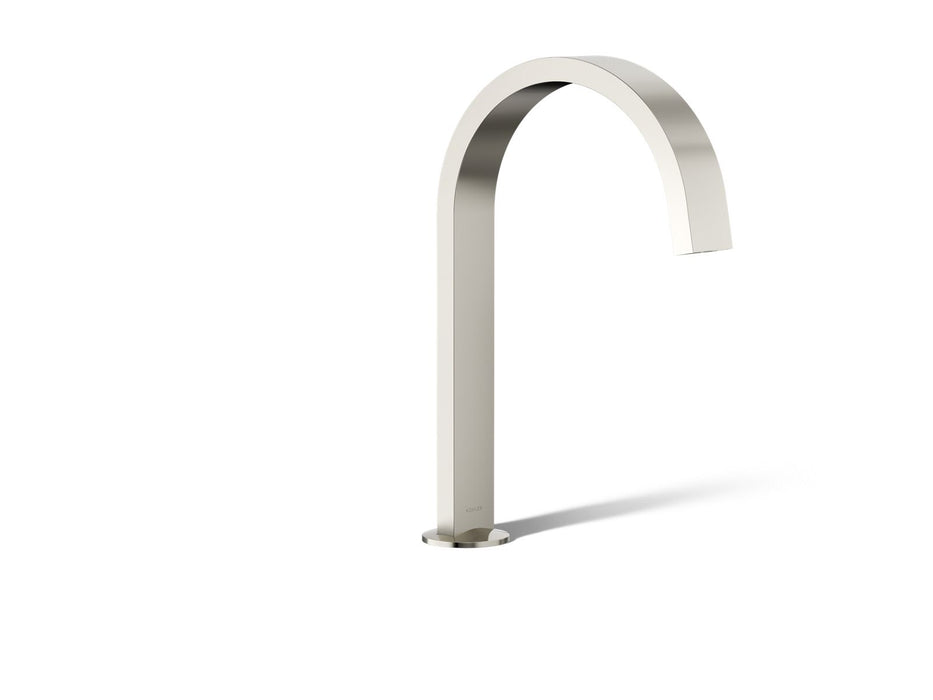 KOHLER K-77986 Components Deck-mount bath spout with Ribbon design, vibrant polished nickel