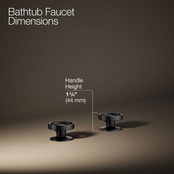 KOHLER K-77990-9 Components Deck-mount bath faucet handles with Industrial design, matte black - view 2