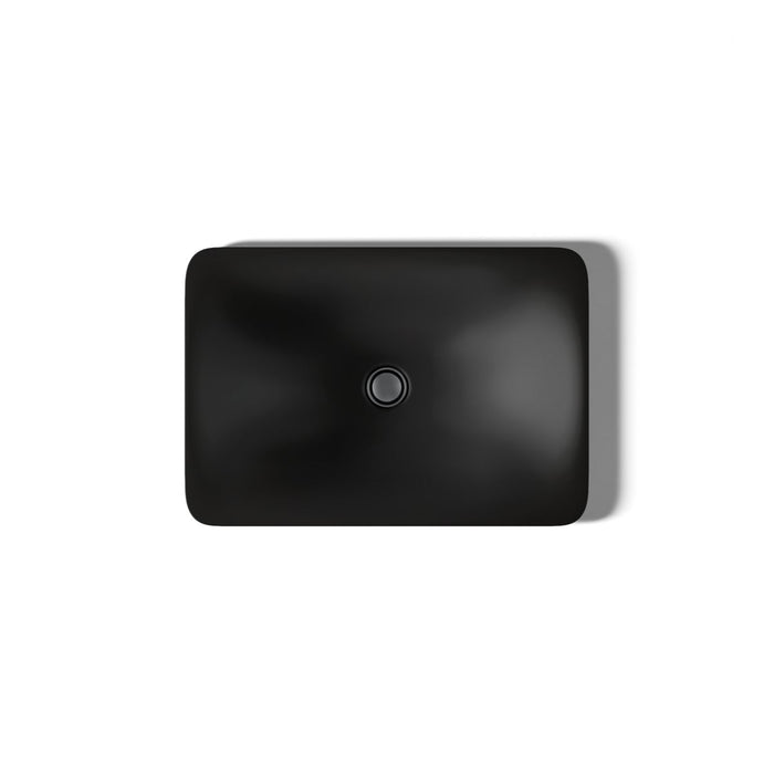 KOHLER K-7799 Carillon 21-1/4" rectangular drop-in bathroom sink, no overflow, black black - view 3