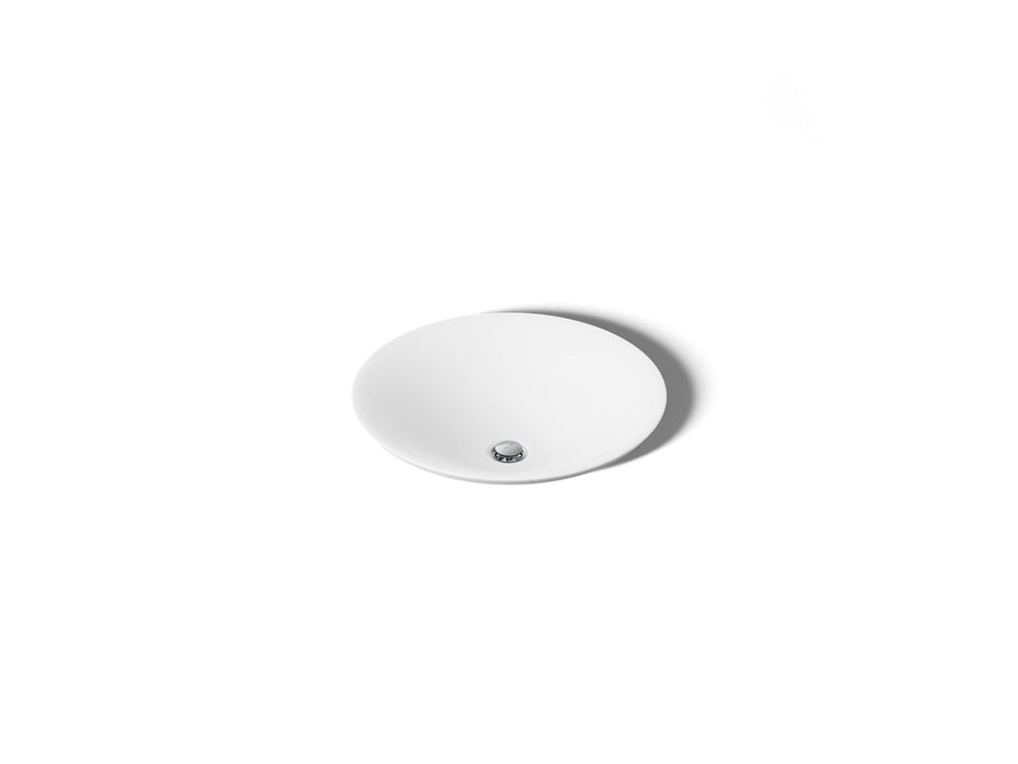 KOHLER K-7806 Carillon 17-3/4" round drop-in bathroom sink, no overflow, white