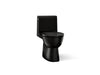 KOHLER K-78080 Reach One-piece compact elongated toilet with skirted trapway, 1.28 gpf, black black