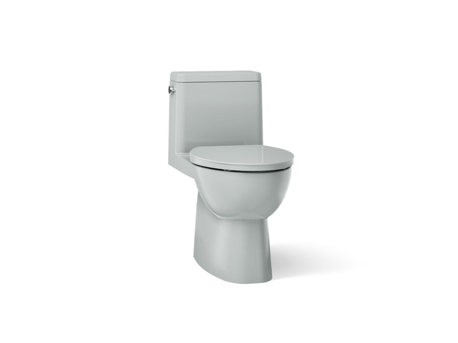 KOHLER K-78080 Reach One-piece compact elongated toilet with skirted trapway, 1.28 gpf, ice grey