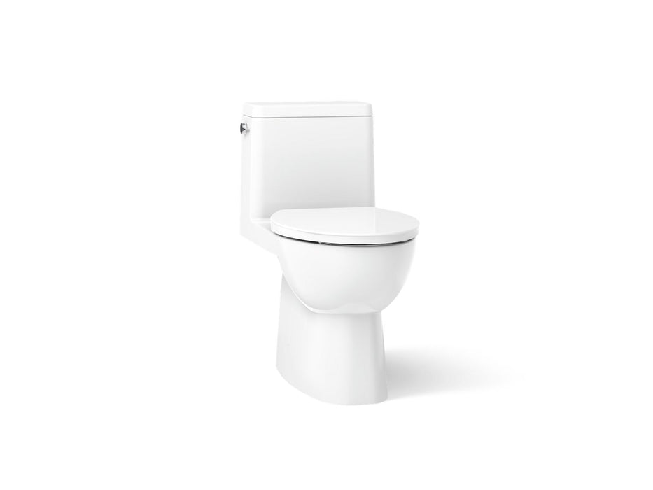 KOHLER K-78080 Reach One-piece compact elongated toilet with skirted trapway, 1.28 gpf, white