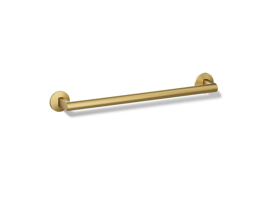 KOHLER K-78372 Components 18" towel bar, vibrant brushed moderne brass