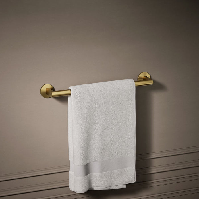 KOHLER K-78372 Components 18" towel bar, vibrant brushed moderne brass - view 3