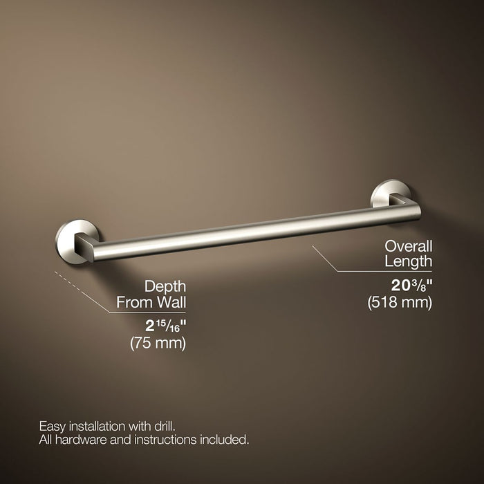 KOHLER K-78372 Components 18" towel bar, vibrant brushed nickel - view 5