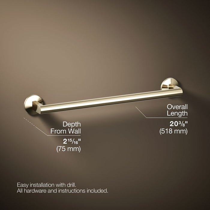 KOHLER K-78372 Components 18" towel bar, vibrant french gold - view 5