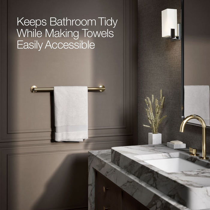 KOHLER K-78373 Components 24" towel bar, vibrant french gold - view 4