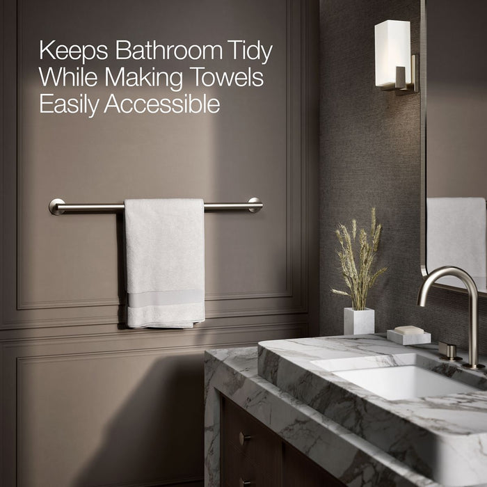 KOHLER K-78374 Components 30" towel bar, vibrant brushed nickel - view 4