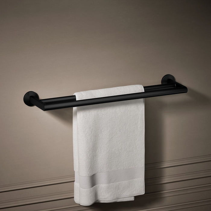 KOHLER K-78375 Components Double towel bar, matte black - view 4