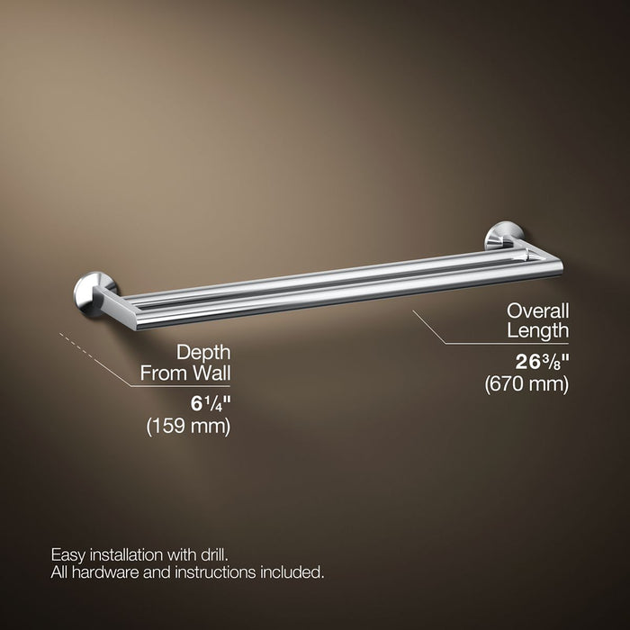 KOHLER K-78375 Components Double towel bar